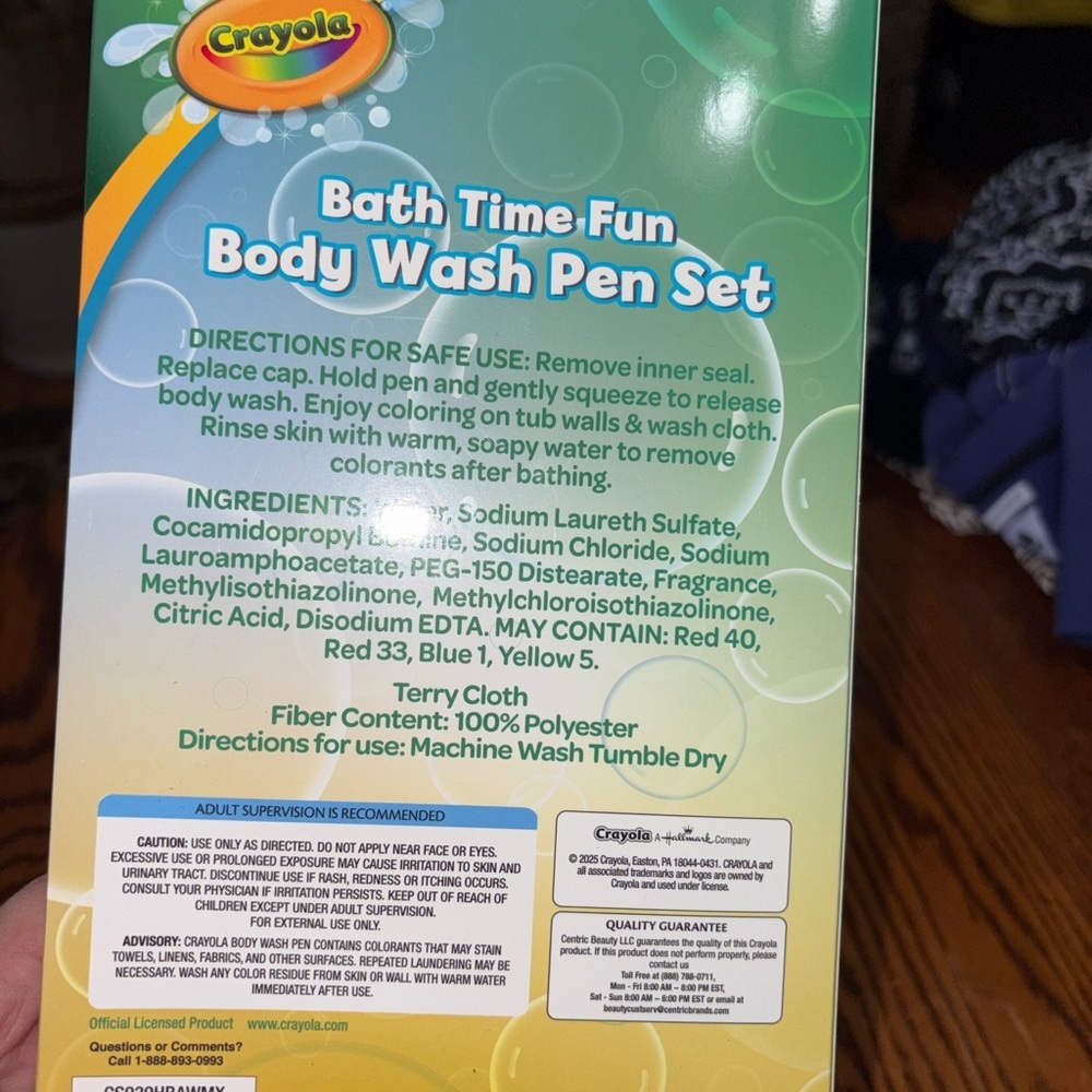 CRAYOLA BATH TIME FUN BODY WASH PEN SET 5 FLIRAL SCENTS & A CLOTH NIP - Picture 5 of 5
